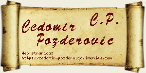 Čedomir Pozderović vizit kartica